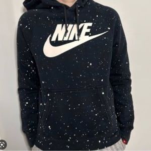 Nike men’s paint splatter hoodie size xl (black and white)